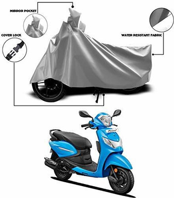 ELECTRIBLES Two Wheeler Cover for Hero(MotoCorp Pleasure Plus, Silver)