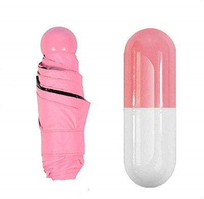 SWISS WONDER ™ BAU-107 Capsule Case Waterproof Ultra Protective/Mini UV Umbrella Umbrella(Pink)