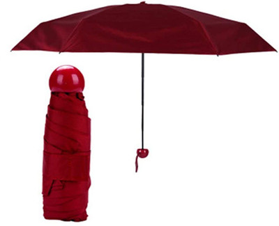 SWISS WONDER ™ BAU-7 Compact Pocket Umbrella with Lovely Capsule Case Umbrella(Maroon)