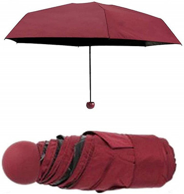 SWISS WONDER ™ BAU-15 Light and Small Capsule Umbrella with Cute Capsule Case Umbrella(Maroon)