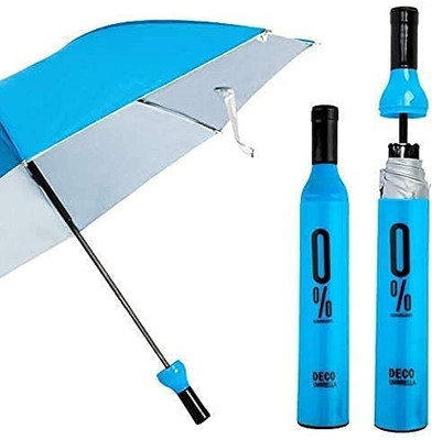 SWISS WONDER ™ BAU-24 Double Layer Umbrella with Bottle Cover Umbrella(Blue)