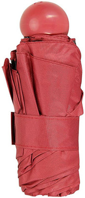 SWISS WONDER GAU-5 Mini Folding Compact Pocket Umbrella Umbrella(Maroon)