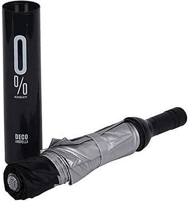 SWISS WONDER LAU-1 Windproof Double Layer Umbrella with Bottle Cover Umbrella(Black)