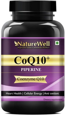 Naturewell Coenzyme Q10 ,COQ10 100mg High Absorption with Piperine & DHA Advanced(60 Capsules)