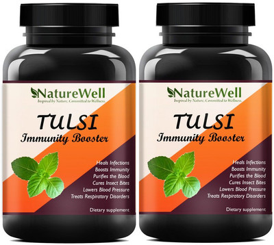 Naturewell Tulsi Capsules for Men & Women to Boost Immunity(2 x 60 Capsules)