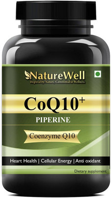 Naturewell 120mg Coenzyme Q10 Capsules with Piperine Supplement for Heart Health Advanced(60 Capsules)