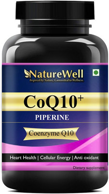 Naturewell Coenzyme (coq10) 120mg with Piperine 5mg for Health & Energy Advanced(60 Capsules)