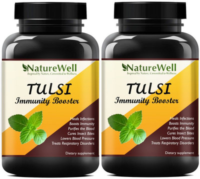Naturewell Holy Basil (Tulsi Extract) Natural Antioxidants Advanced(2 x 60 Capsules)