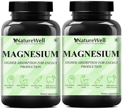 Naturewell Calcium, Magnesium, Zinc, D3 & B12 Tablets Advanced(2 x 60 Capsules)