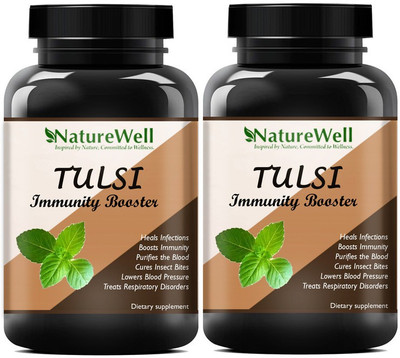 Naturewell Tulsi Immunity Booster Capsules for Men & Women Advanced(2 x 60 Capsules)