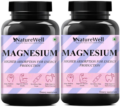 Naturewell Magnesium Complex Supplement with Magnesium Glycinate Advanced(2 x 60 Capsules)