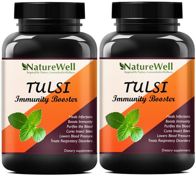 Naturewell Tulsi Capsules for Men & Women to Boost Immunity Advanced(2 x 60 Capsules)