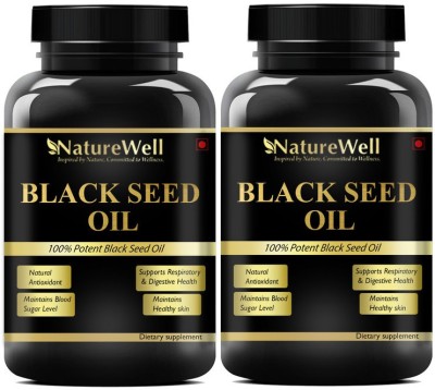 Naturewell Black Seed Oil, Extra Virgin Cold Pressed 500 mg Advanced(2 x 60 Capsules)