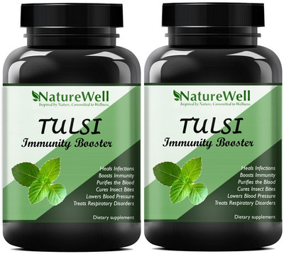 Naturewell Tulsi Immunity Booster with Natural Vitamin C & Zinc Ultra(2 x 60 Capsules)