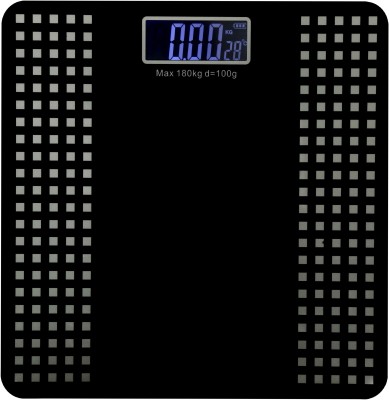 Qozent Digital Weight Machine for weighing Personal Body Weight Machine 180Kg Capacity Glass P/44/Qq Personal Weighing Scale(Black)