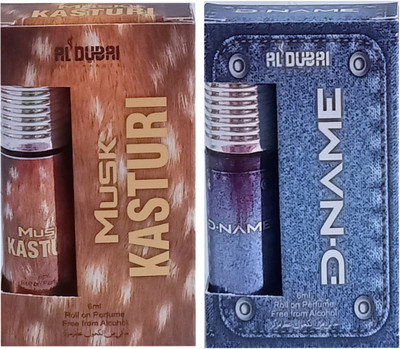 AL DUBAI Musk Kasturi Nd Dname Attar 6ML Pack Of 2 Floral Attar(Musk)