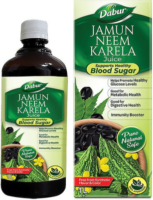 Dabur Jamun Neem Karela Juice for Boosting Immunity and Promoting Healthy Glucose Levels(1 L)