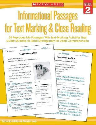 Informational Passages for Text Marking & Close Reading: Grade 2(English, Paperback, Lee Martin Dr)
