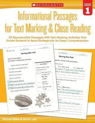 Informational Passages for Text Marking & Close Reading: Grade 1(English, Paperback, Lee Martin Dr)