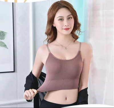 CIKLA Women Bralette Heavily Padded Bra(Brown)