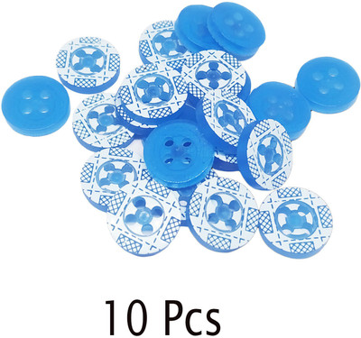 lookat Sky & White Shirt Button Pack of 10 Plastic Buttons(Pack of 8)