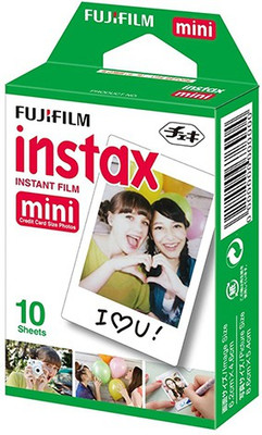 FUJIFILM Instax Mini 10X1 Sheets Instant Film with 208-sheet Greyalbum for mini Film Roll(Yes 800 ISO Pack of 1)