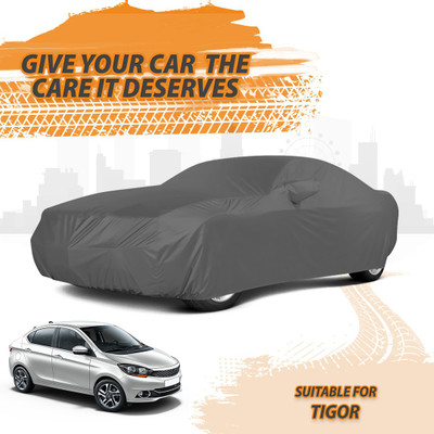 Drivo Car Cover For Tata Tigor (With Mirror Pockets)(Grey)