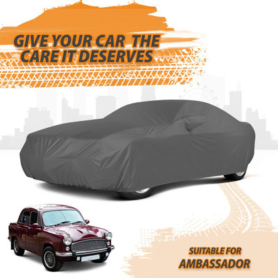 Drivo Car Cover For HM Ambassador (With Mirror Pockets)(Grey)