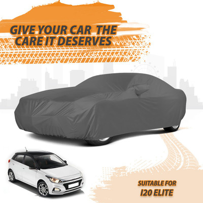 Drivo Car Cover For Hyundai Elite i20 (With Mirror Pockets)(Grey)