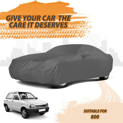 Drivo Car Cover For Maruti 800 (With Mirror Pockets)(Grey)
