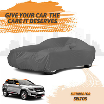 Drivo Car Cover For Kia SELTOS (With Mirror Pockets)(Grey)
