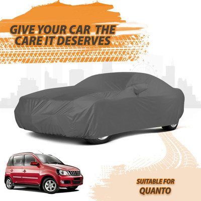 Drivo Car Cover For Mahindra Quanto (With Mirror Pockets)(Grey)
