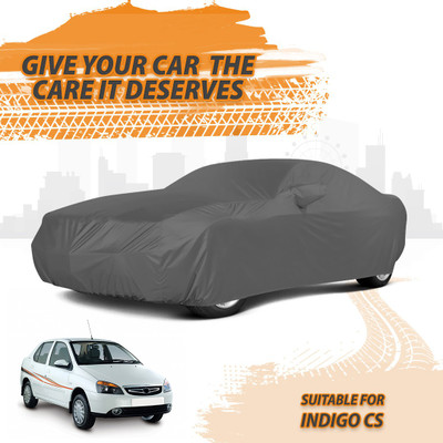 Drivo Car Cover For Tata Indigo CS (With Mirror Pockets)(Grey)