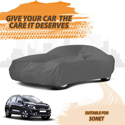 Drivo Car Cover For Kia Sonet (With Mirror Pockets)(Grey)