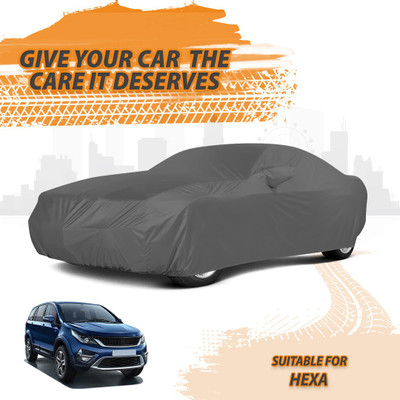 Drivo Car Cover For Tata Hexa (With Mirror Pockets)(Grey)