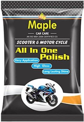 Maple Paste Car Polish for Dashboard, Bumper, Chrome Accent, Leather, Metal Parts(10 ml, Pack of 30)