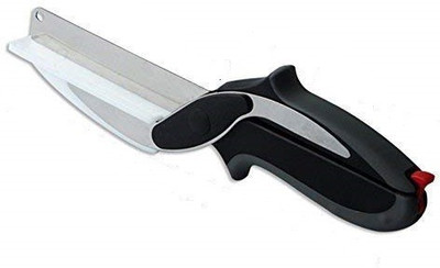 SWISS WONDER IVI™-292-2 in 1 Kitchen Knife with Spring Action Vegetable Slicer(1 x Clever Cutter)
