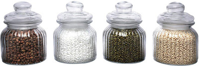 Vastarpara Glass Utility Container  - 350 ml(Pack of 6, Clear)