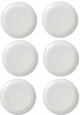 LUMINARC by Luminarc Pack of 6 Opalware Luminarc Opalware Diwali Dinner Plate, 27 cm, White, 6 Piece Dinner Set(White, Microwave Safe)