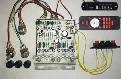 dlx 100 W Stereo Audio Amplifier Kit Circuit Board, 4440 IC DIY Audio, with Bluetooth &amp; Remote Educational Electronic Hobby Kit