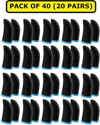 KeepMeSafe for Mobile Gaming (Anti Slip, Sweat Proof) 20 Pairs Finger Sleeve(Pack of 40)