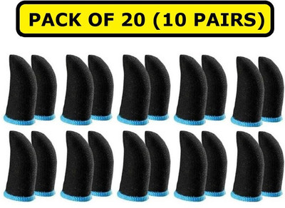 KeepMeSafe 10 Pairs of Finger Sleeves for Mobile Gaming (Sweat Proof) Finger Sleeve(Pack of 20)
