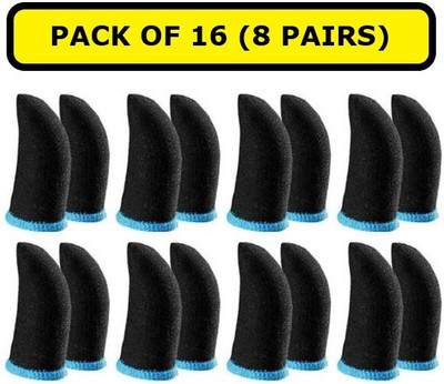 KeepMeSafe Thumb and Finger Sleeve for Mobile Gaming Sweat Proof Finger Sleeve(Pack of 16) deal from flipkart