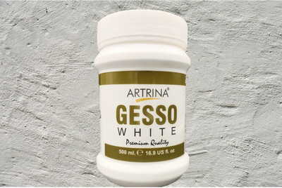 Eascan Art White Gesso Acrylic Medium ,500 ML, White Gesso White Gesso for Paint Formulations(Semi-liquid 500 ml)