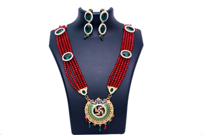 shaoncreation Crystal Red, Green Jewellery Set(Pack of 1)