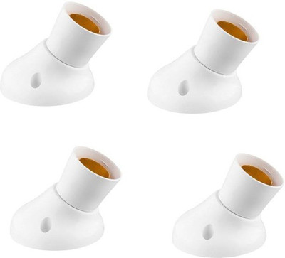 Electro Factory Deluxe Angle Bulb holder - Pack of 4 Plastic Light Socket(Pack of 4)