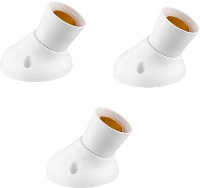 Electro Factory Deluxe Angle Bulb holder - Pack of 3 Plastic Light Socket(Pack of 3)