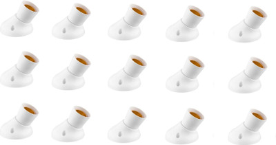 Electro Factory Deluxe Angle Bulb holder - Pack of 15 Plastic Light Socket(Pack of 15)