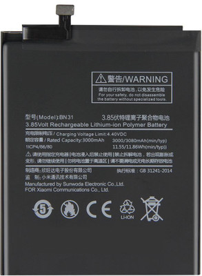 SUPERCART Mobile Battery For  MI A1