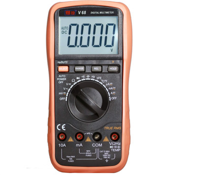 VAR TECH V 68 3 3/4 Digits (4000 Counts), TRUE RMS, 1000 V DC / 750 V AC, Auto/Manual Ranging Digital Multimeter(Black, Orange 4000 Counts)